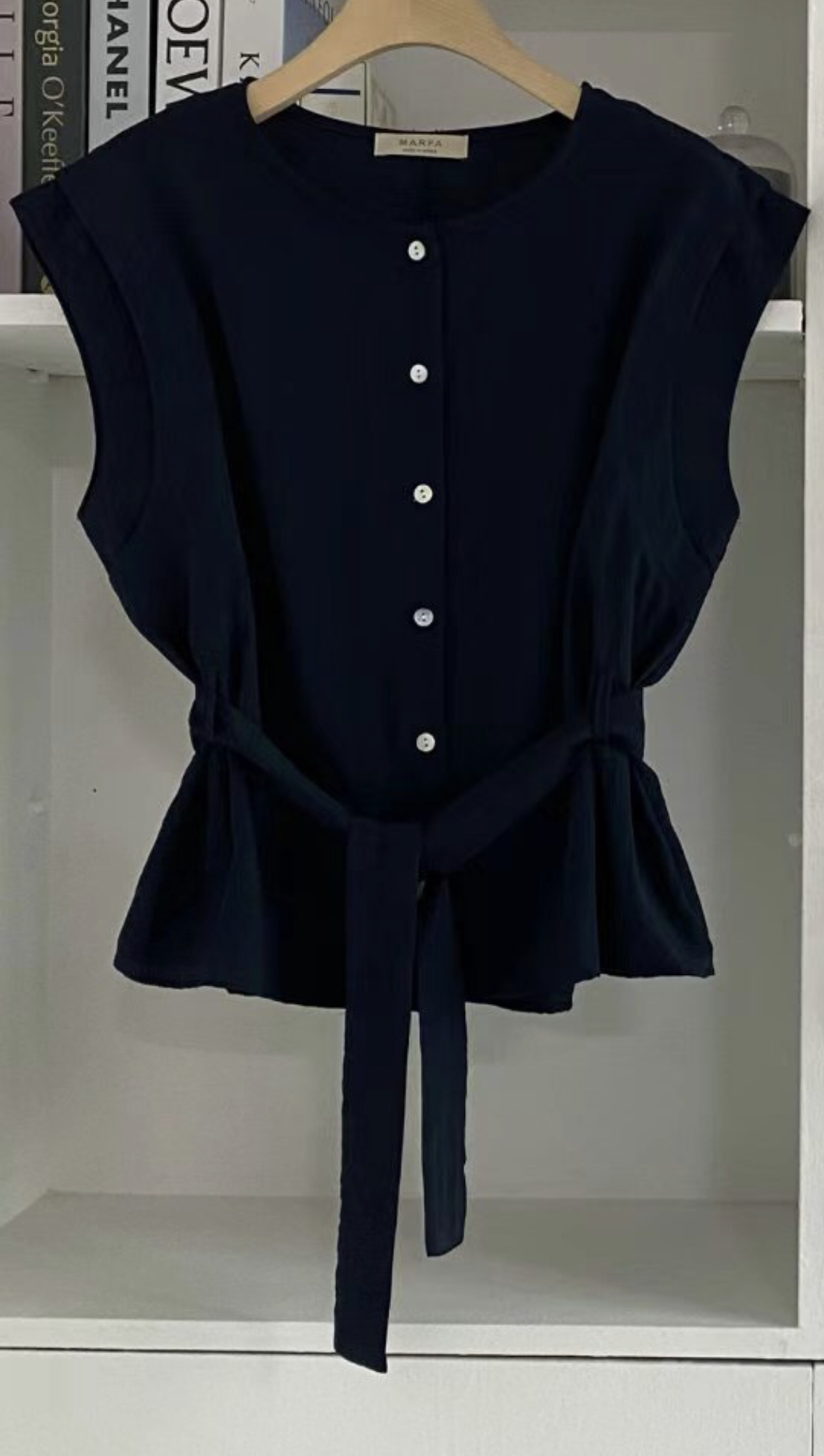 MARFA-말파-T直郵韓國代購㊣女裝新品25春夏熱賣馬甲含腰帶MARFA-T馬甲