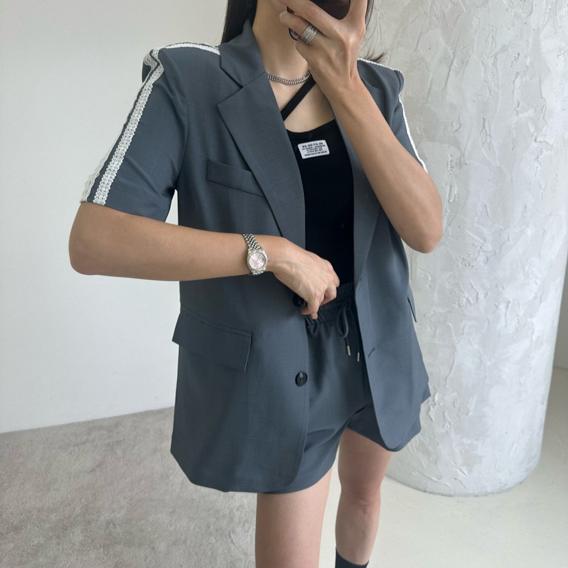 MABEL-Q韓國直郵㊣女裝新款熱賣時尚休閑25春夏人氣推薦夾克SOUIT by mabel-Q夾克圖色2