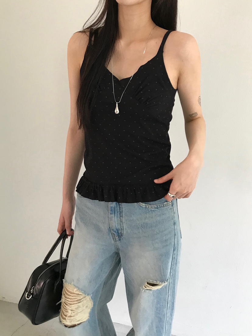 ESCHER韓國㊣直郵東大門代購女裝新款休閑時尚25春夏吊帶背心ESCHER吊帶/背心