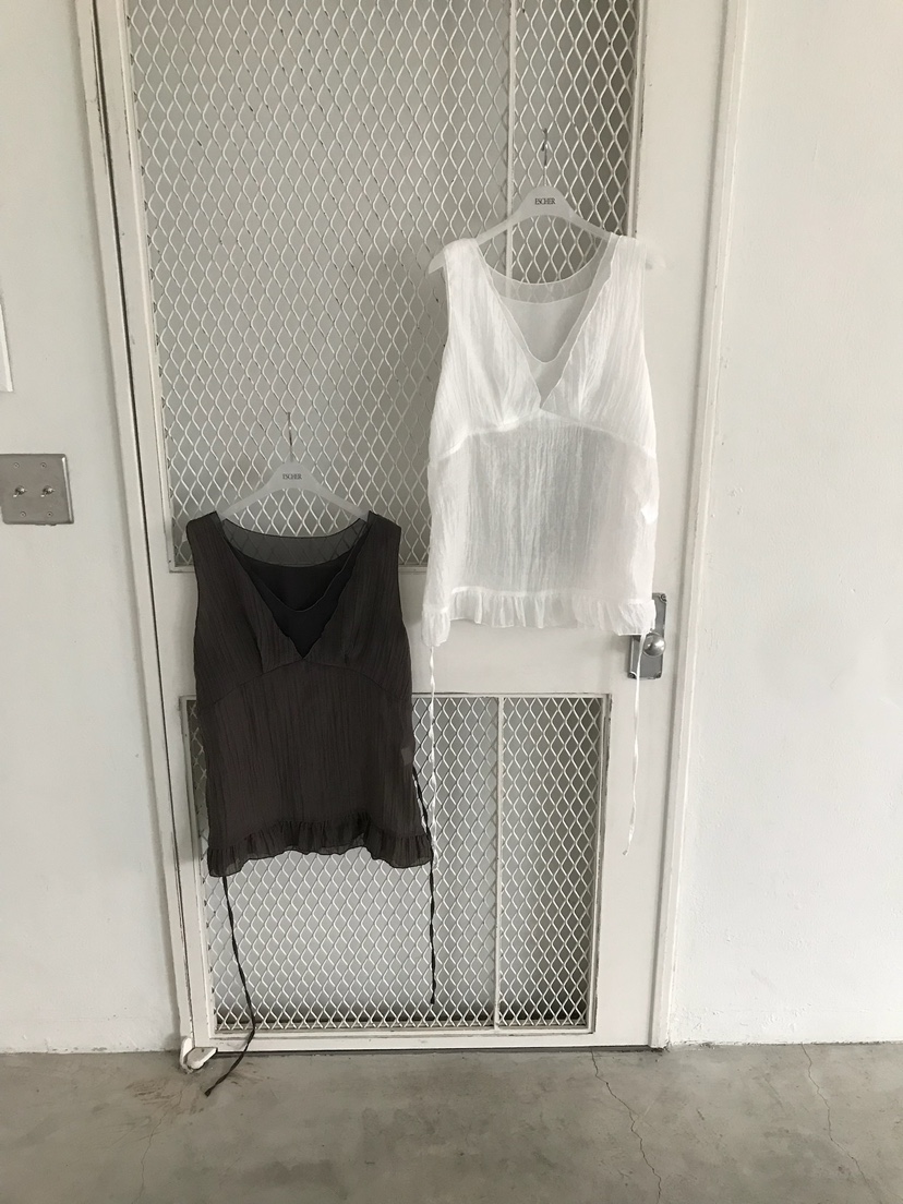 ESCHER韓國直郵㊣東大門實拍女裝新品25春夏吊帶背心含腰繩ESCHER吊帶/背心