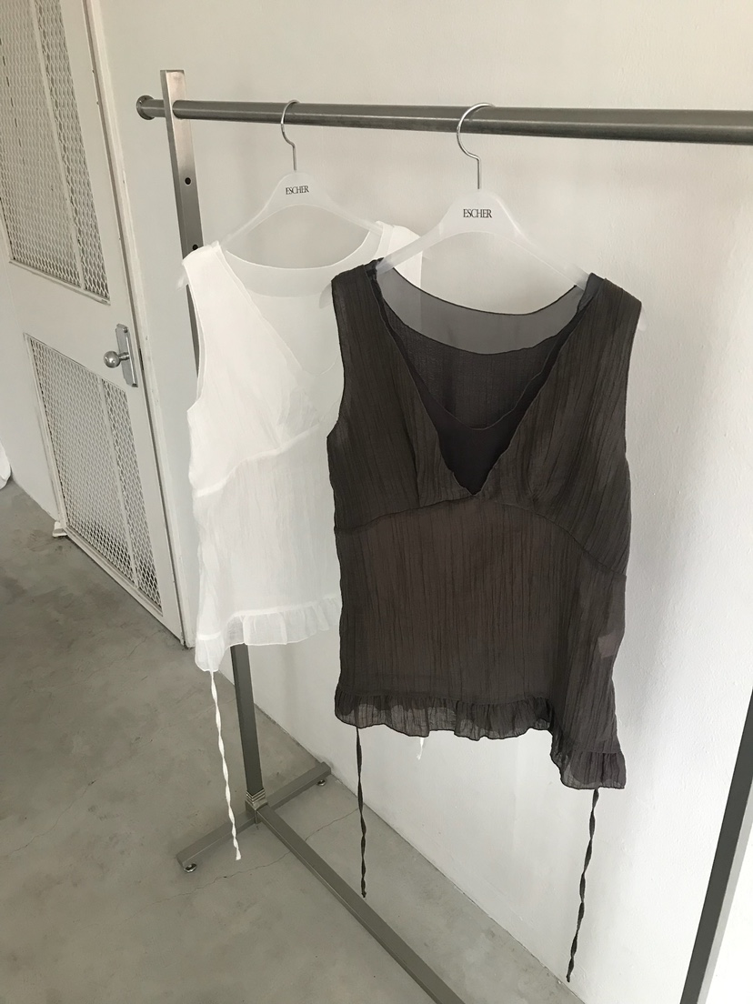 ESCHER韓國直郵㊣東大門實拍女裝新品25春夏吊帶背心含腰繩ESCHER吊帶/背心