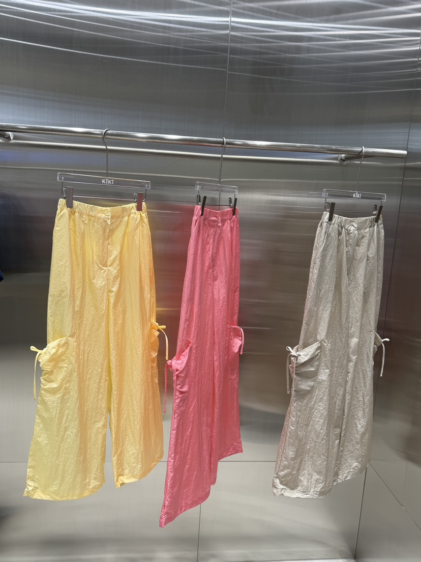 KIKI韓國直郵㊣東大門實拍女裝新品時尚25春夏人氣休閑褲尼龍KIKI休閑褲