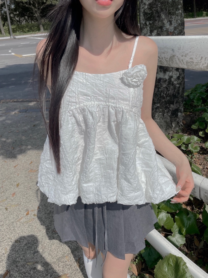 KIKI韓國直郵㊣東大門實拍女裝新品時尚推薦人氣熱賣吊帶背心KIKI吊帶/背心