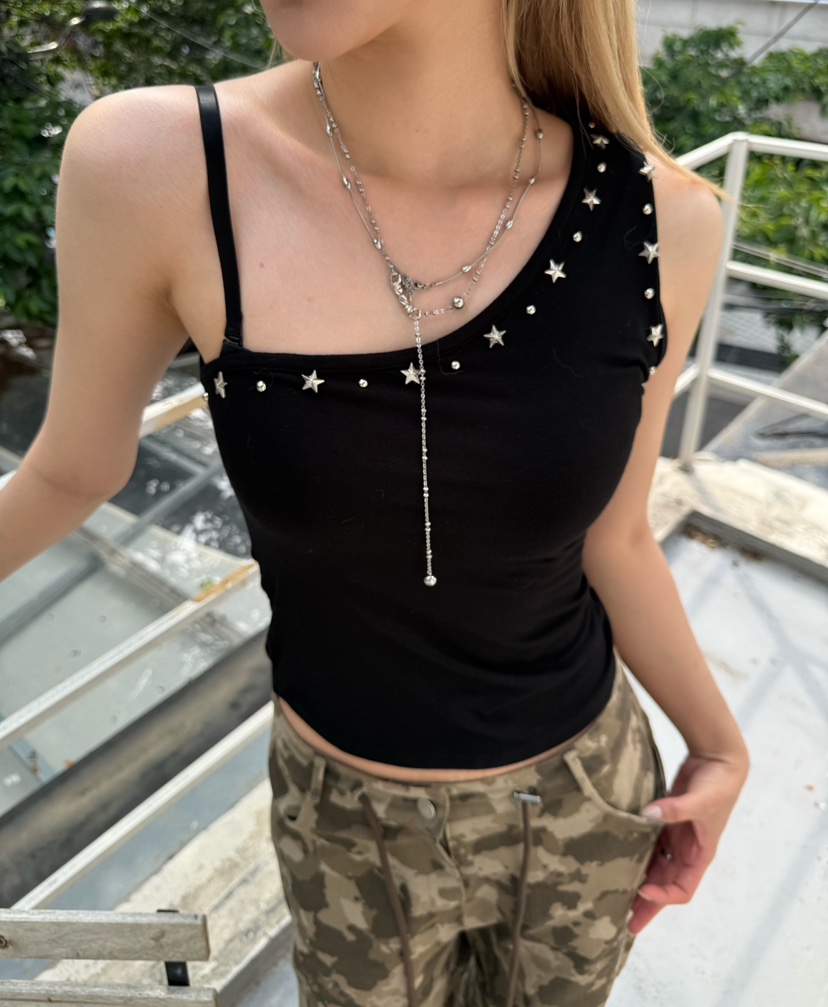 KIKI直郵韓國代購㊣女裝新款休閑時尚熱賣推薦25春夏吊帶背心KIKI吊帶/背心