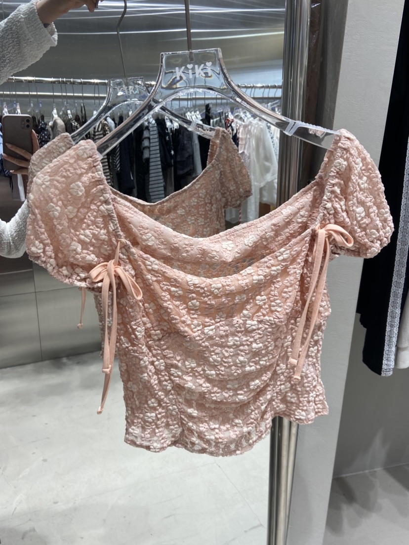 KIKI韓國直郵㊣東大門實拍女裝新品人氣25春夏休閑襯衫蕾絲衫KIKI襯衫/蕾絲衫圖色2