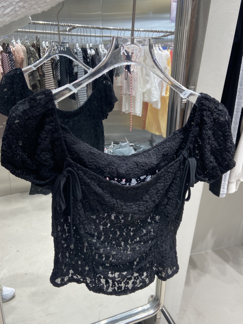 KIKI韓國直郵㊣東大門實拍女裝新品人氣25春夏休閑襯衫蕾絲衫KIKI襯衫/蕾絲衫圖色3