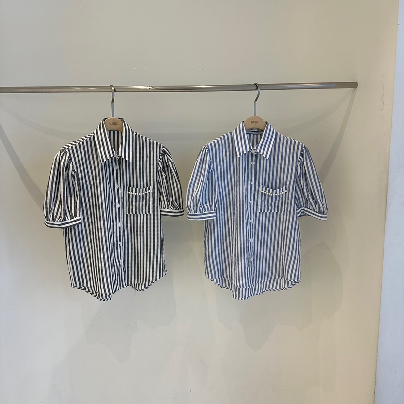 MABEL-Q韓國直郵㊣女裝新品25春夏休閑時尚熱賣襯衫蕾絲衫SOUIT by mabel-Q襯衫/蕾絲衫