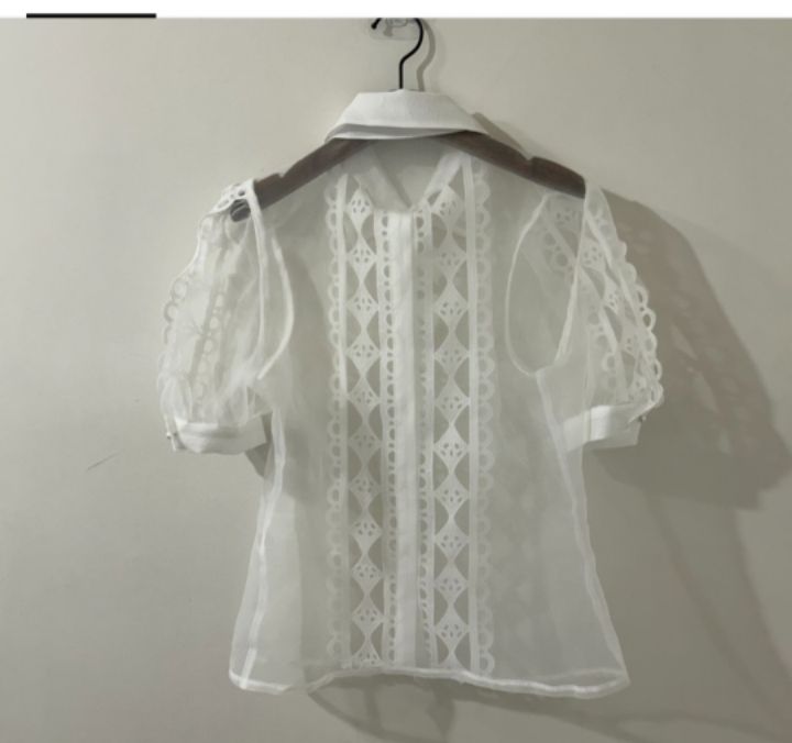 火Ⅱ-화투-T韓國㊣直郵東大門代購女裝新款休閑襯衫蕾絲衫火Ⅱ襯衫/蕾絲衫