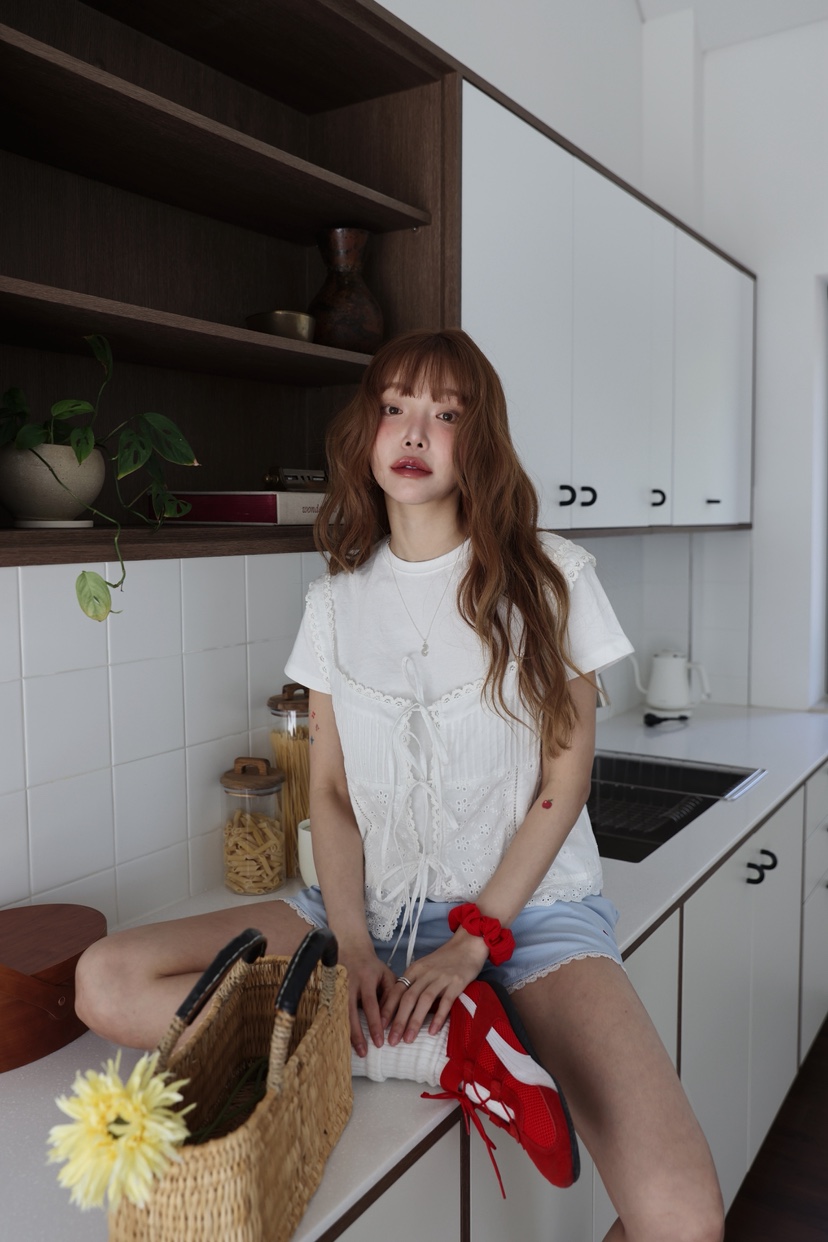 OURWAVE/OUR ROOM韓國直郵㊣女裝新款推薦吊帶背心荷葉邊Our Wave/Our Room吊帶/背心