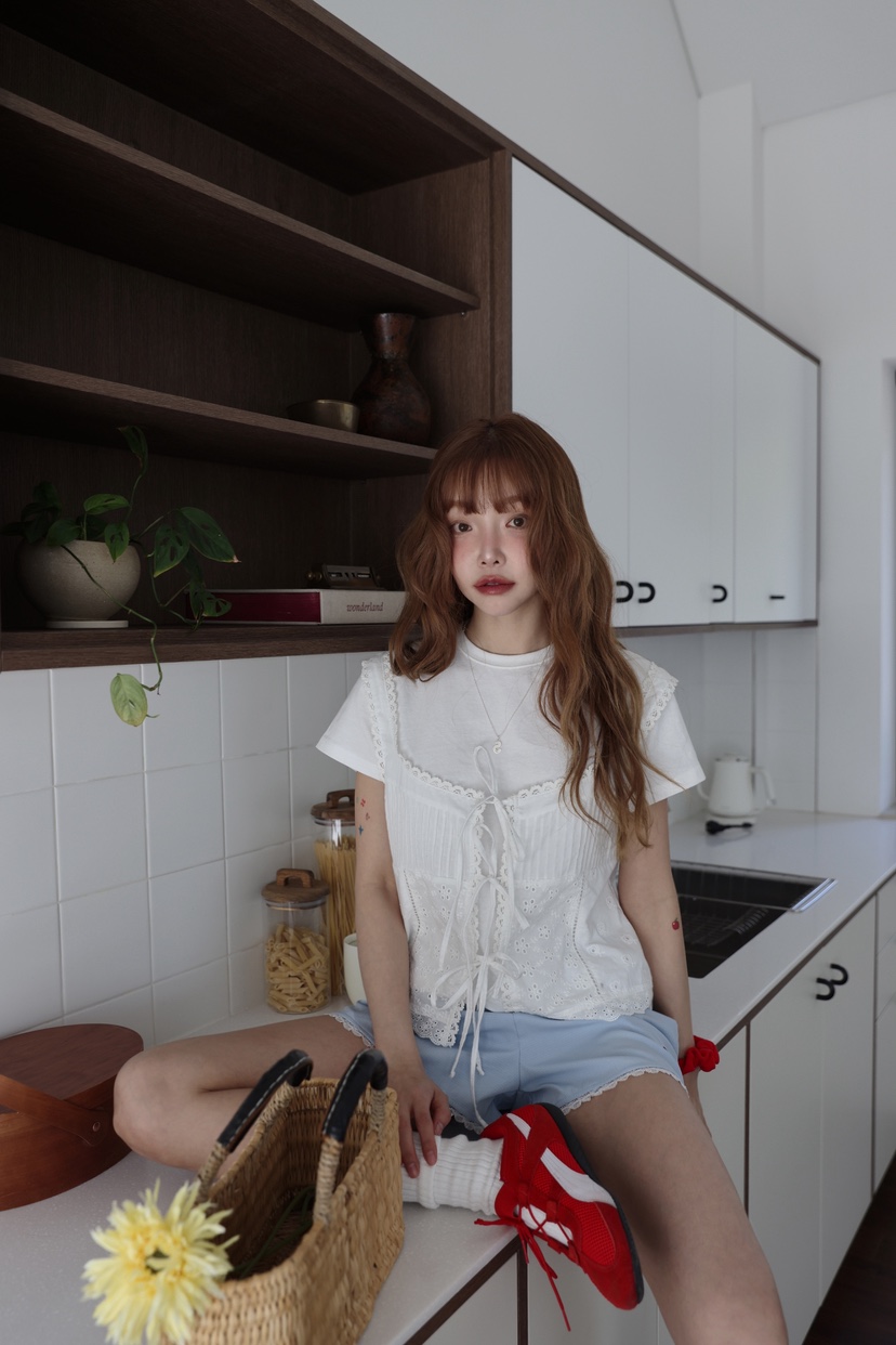 OURWAVE/OUR ROOM韓國直郵㊣女裝新款推薦吊帶背心荷葉邊Our Wave/Our Room吊帶/背心