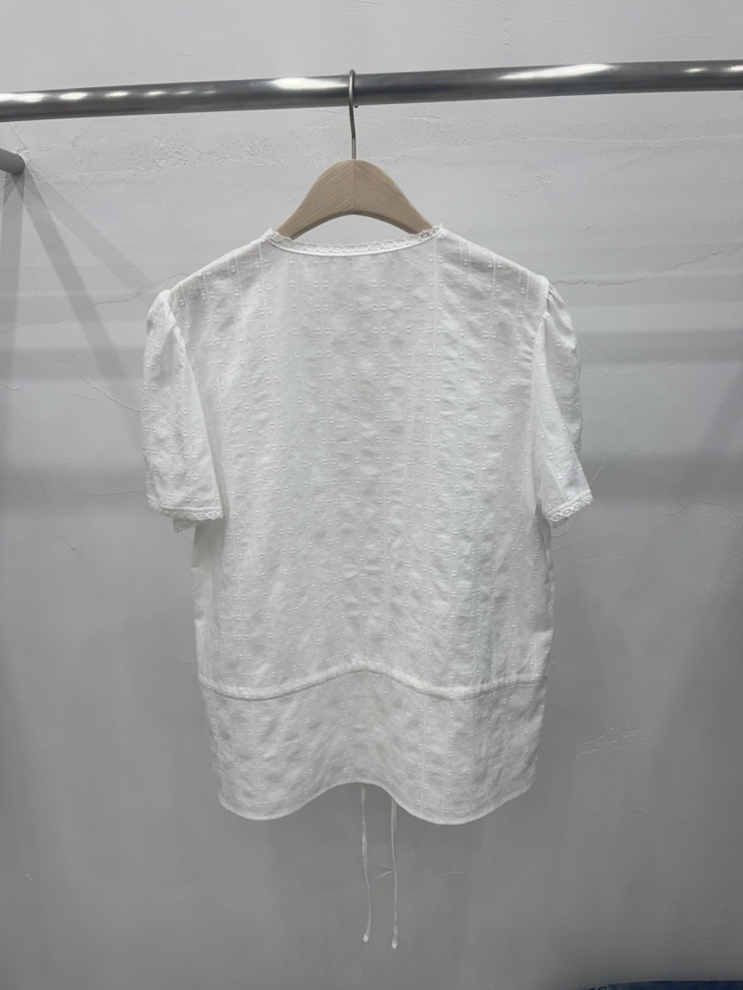 BLANC-A直郵韓國代購㊣女裝新品人氣25春夏時尚襯衫蕾絲衫BLANC-A襯衫/蕾絲衫