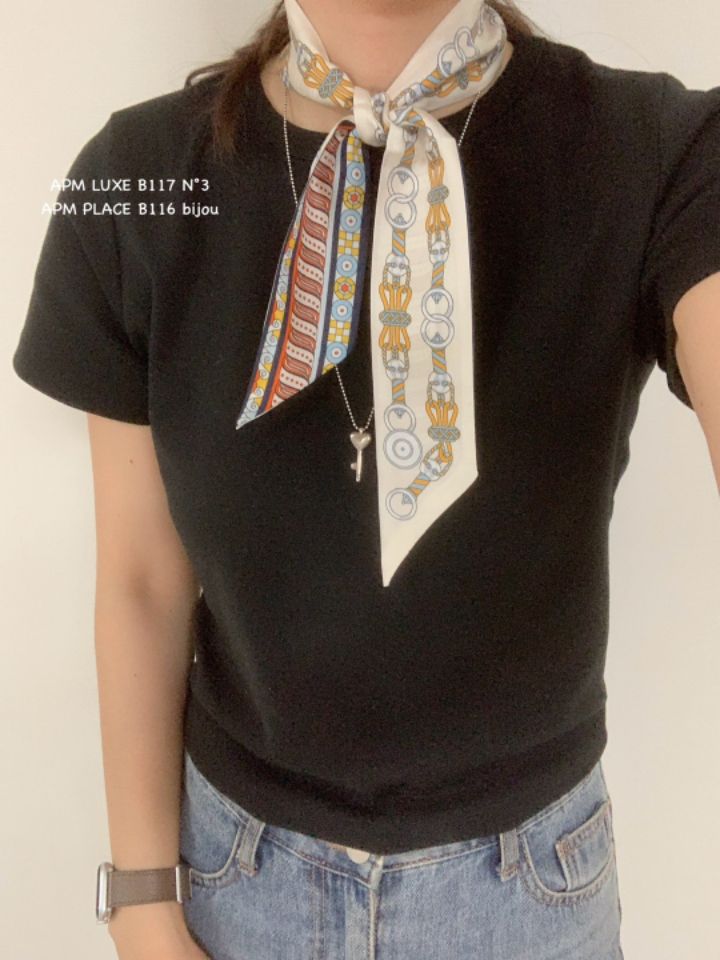 N3韓國直郵㊣女裝新款休閑25春夏熱賣推薦人氣圍巾披肩絲綢N3圍巾/披肩