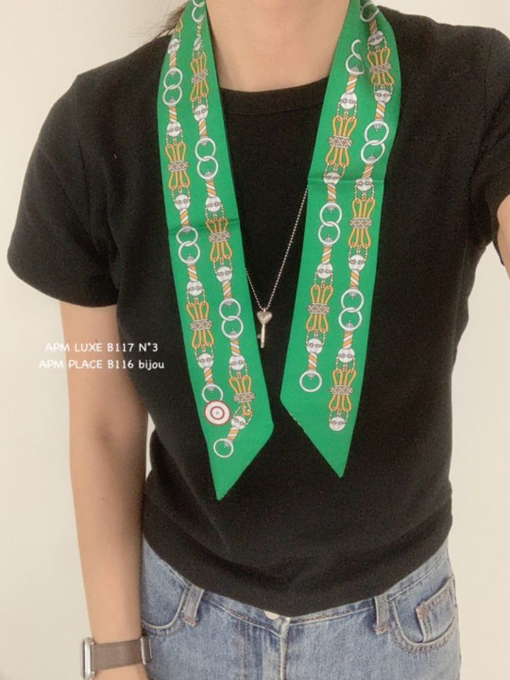 N3韓國直郵㊣女裝新款休閑25春夏熱賣推薦人氣圍巾披肩絲綢N3圍巾/披肩