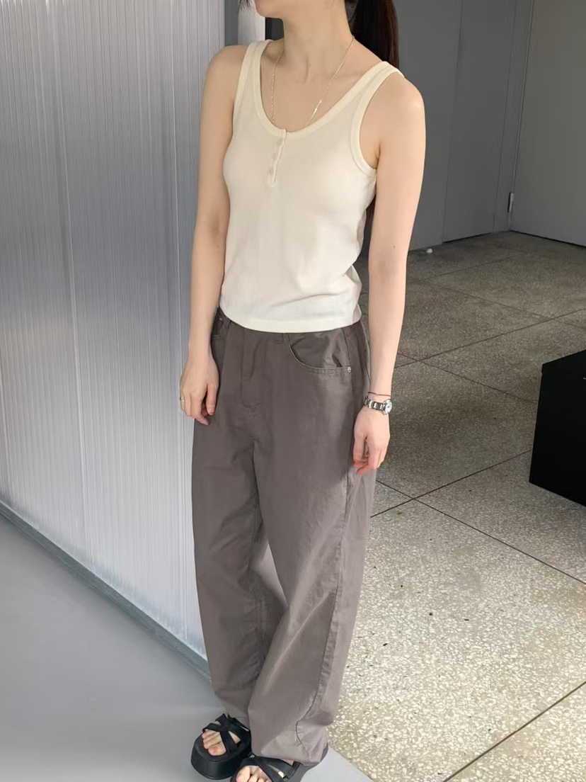 TAF韓國直郵㊣東大門實拍女裝新品人氣25春夏時尚推薦休閑褲TAF休閑褲