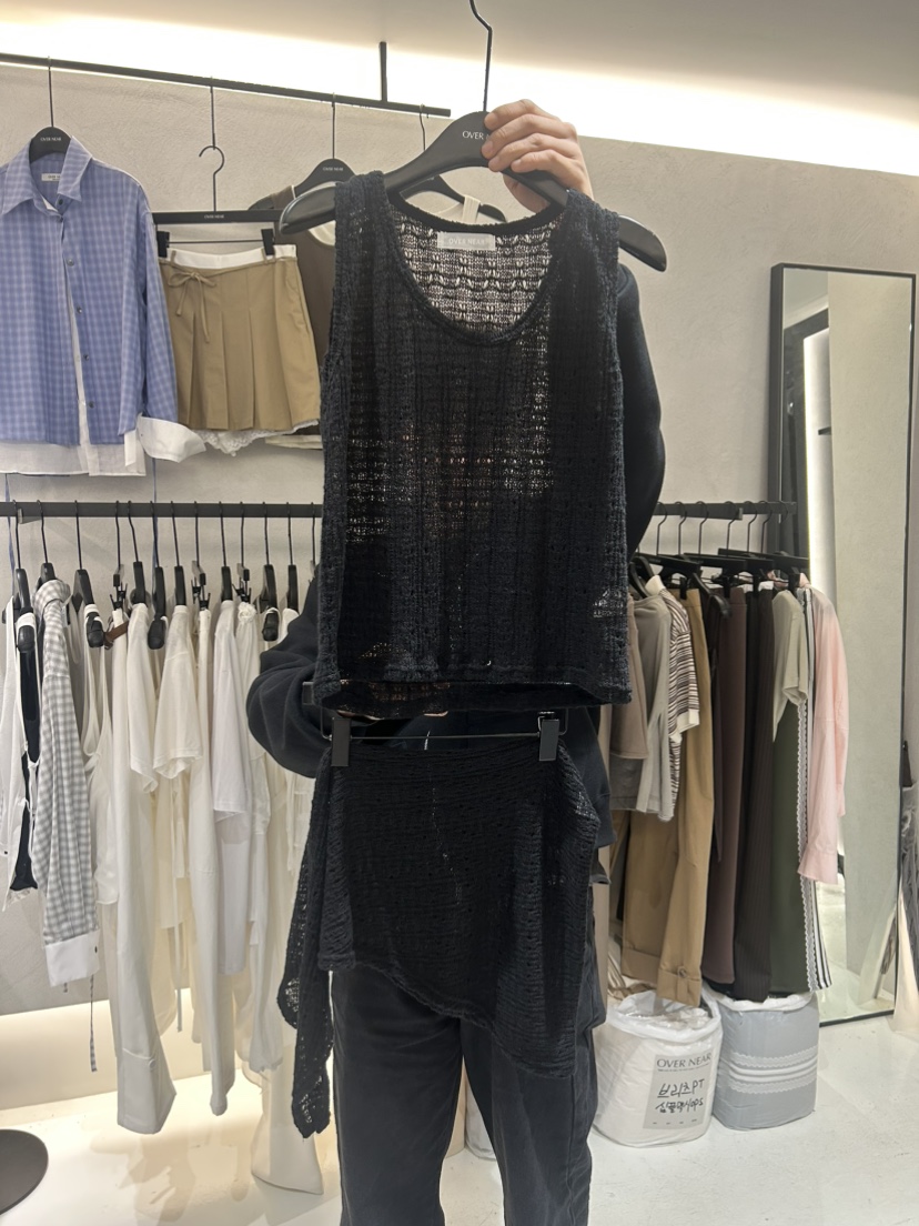OVER NEAR韓國㊣直郵東大門代購女裝新款時尚25春夏人氣套裝OVER NEAR套裝圖色2