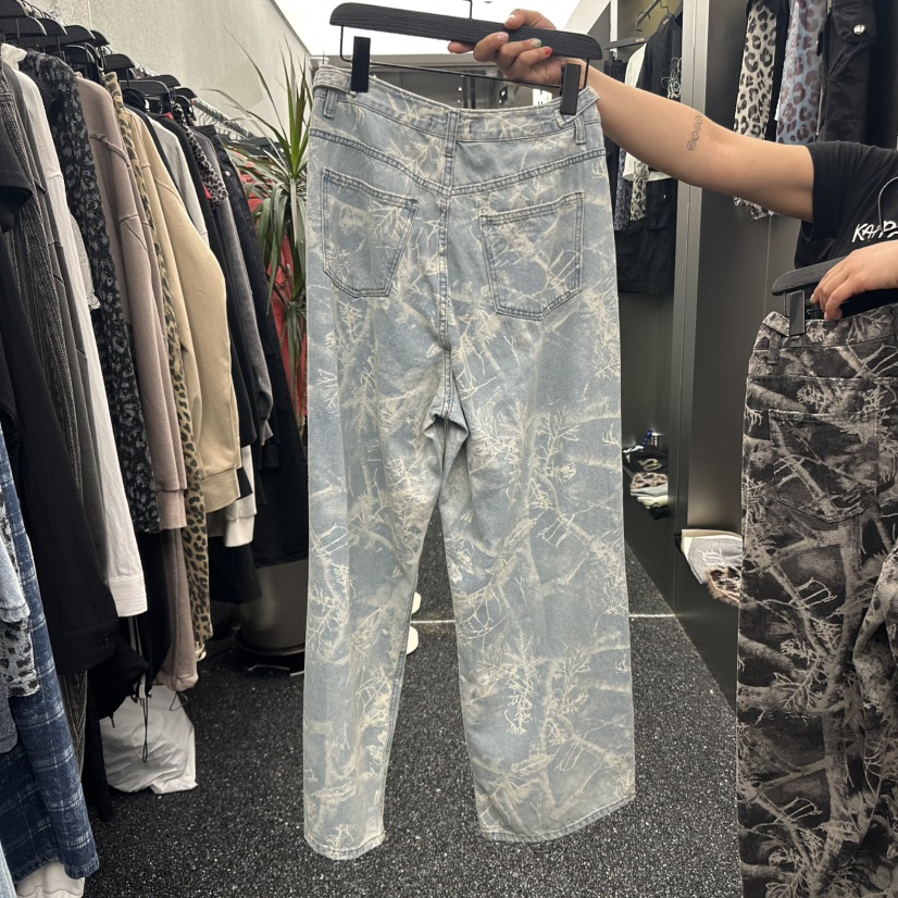 NUEUN直郵韓國代購㊣女裝新品推薦時尚25春夏人氣休閑牛仔褲NUEUN/SEEOT牛仔褲