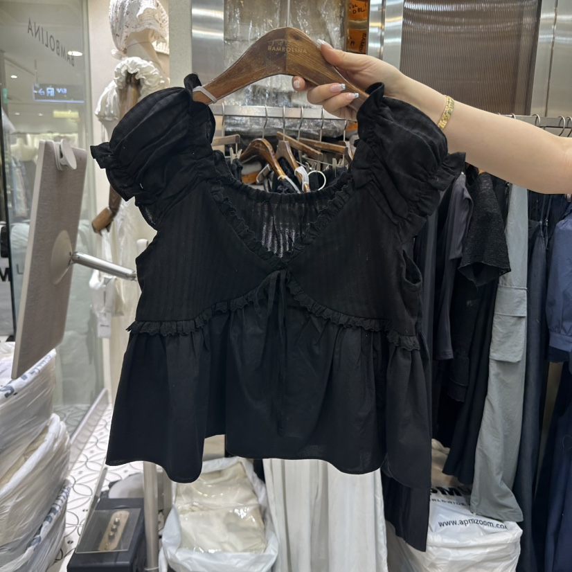 BAMBOLINA韓國直郵㊣東大門實拍女裝新品推薦人氣襯衫蕾絲衫BAMBOLINA襯衫/蕾絲衫圖色2
