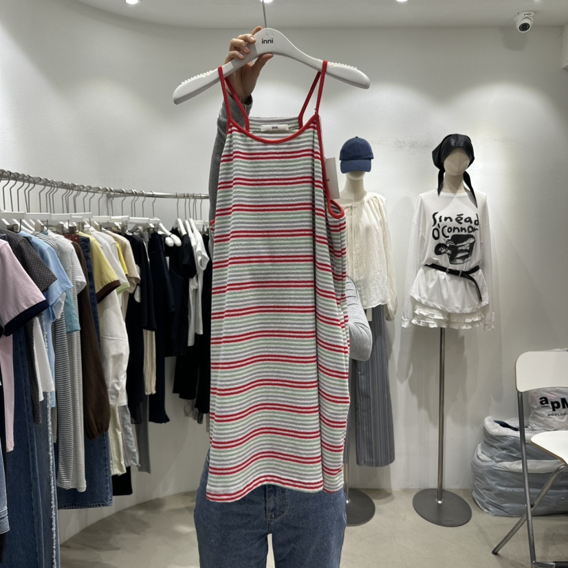 INNI直郵韓國代購㊣女裝新品熱賣時尚休閑人氣推薦25春夏連衣裙inni連衣裙