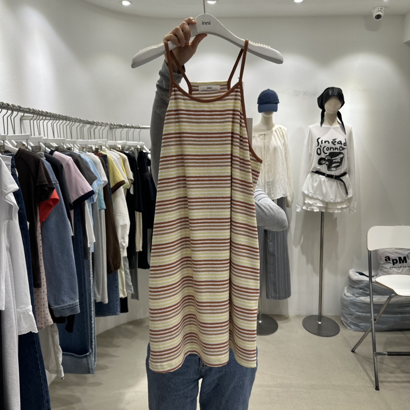 INNI直郵韓國代購㊣女裝新品熱賣時尚休閑人氣推薦25春夏連衣裙inni連衣裙圖色2