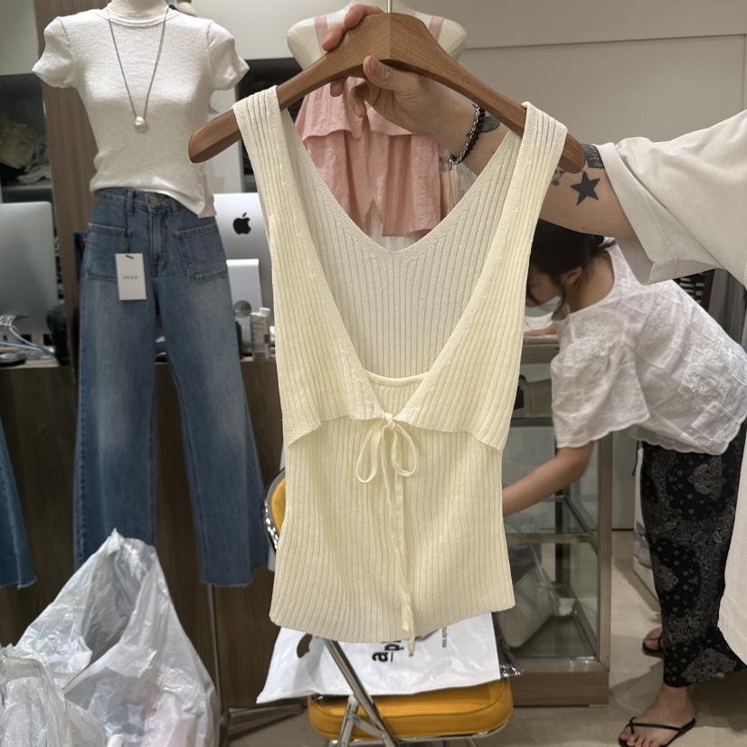 MELO韓國㊣直郵東大門代購女裝新品時尚25春夏推薦吊帶背心MELO吊帶/背心