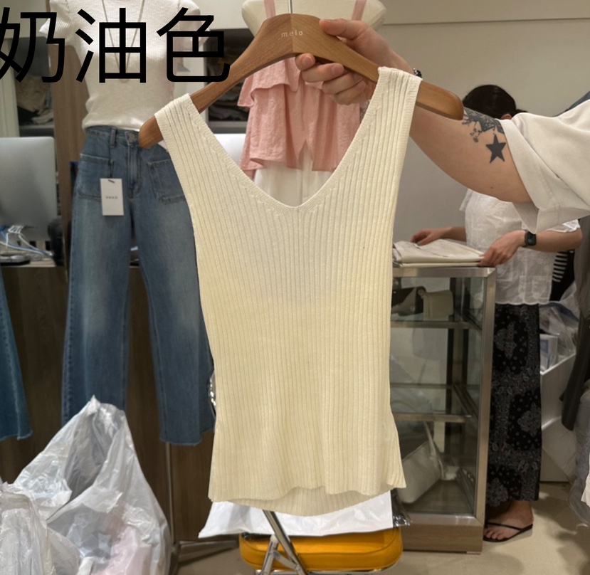 MELO韓國㊣直郵東大門代購女裝新品時尚25春夏推薦吊帶背心MELO吊帶/背心