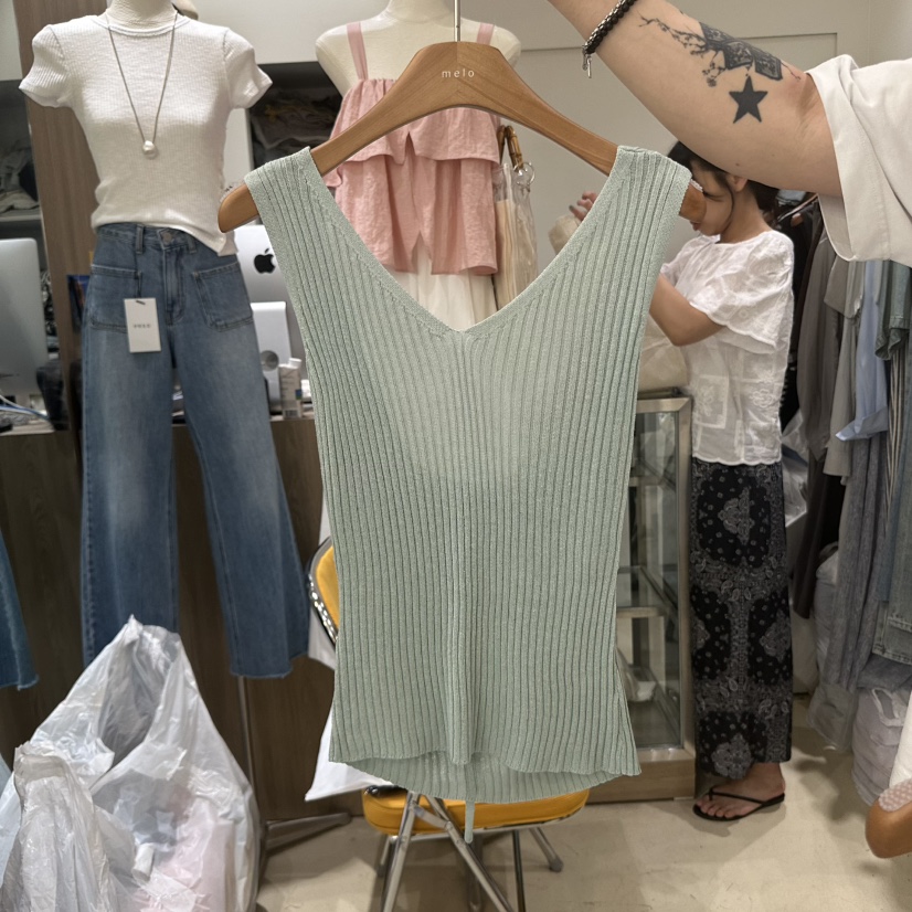 MELO韓國㊣直郵東大門代購女裝新品時尚25春夏推薦吊帶背心MELO吊帶/背心圖色3