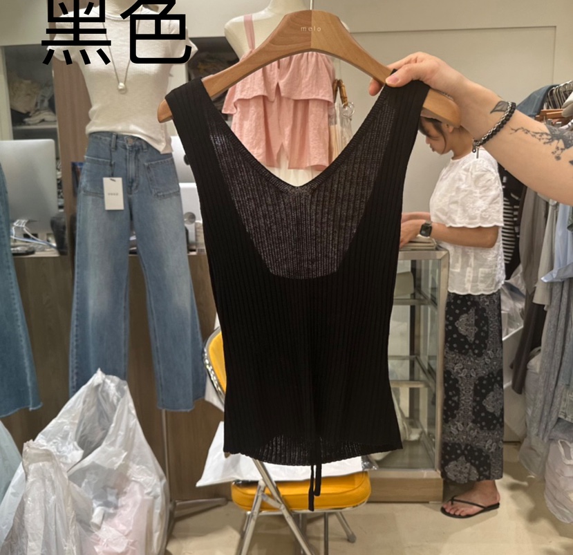 MELO韓國㊣直郵東大門代購女裝新品時尚25春夏推薦吊帶背心MELO吊帶/背心圖色4