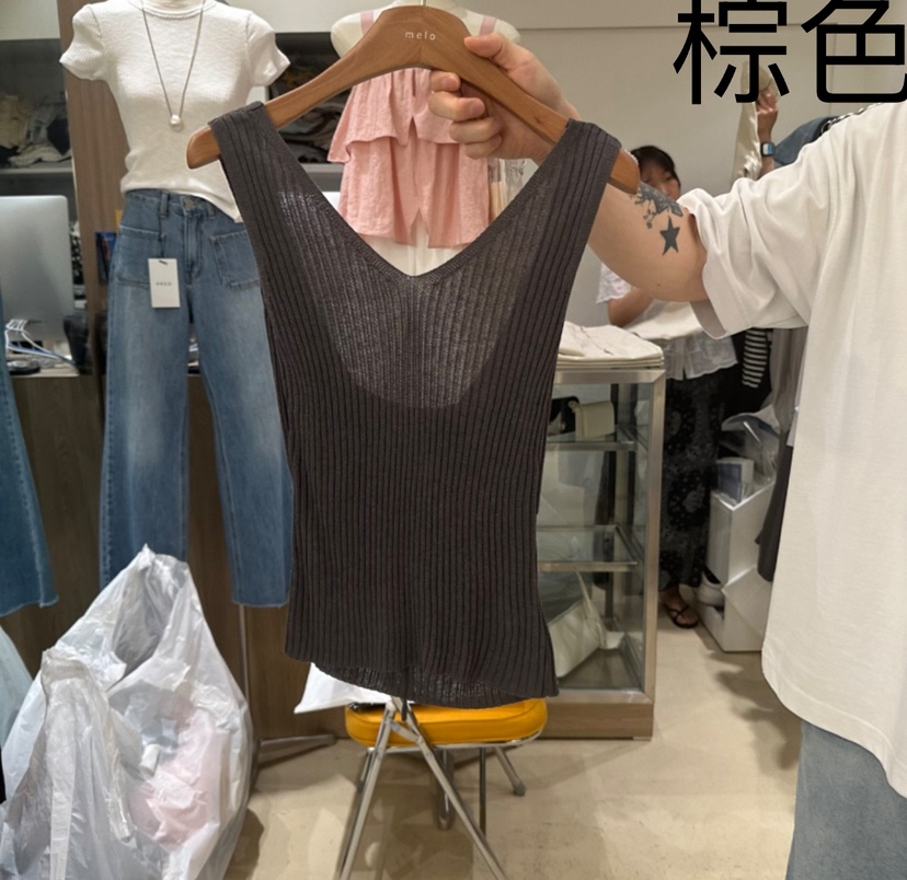 MELO韓國㊣直郵東大門代購女裝新品時尚25春夏推薦吊帶背心MELO吊帶/背心圖色5
