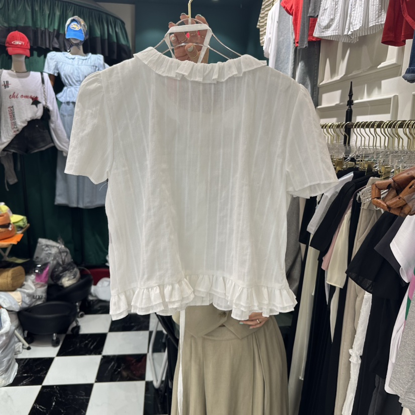 3COLOR(此品牌名稱會遭售假投訴,建議淘寶店鋪商品名稱中不要使用)韓國㊣直郵東大門代購女裝新品時尚襯衫蕾絲衫Three color襯衫/蕾絲衫