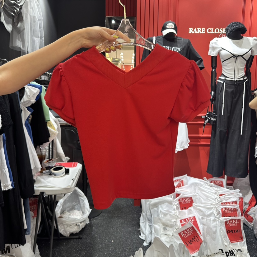 RARE CLOSET韓國直郵㊣東大門實拍女裝新款25春夏休閑推薦T恤RARE CLOSETT恤