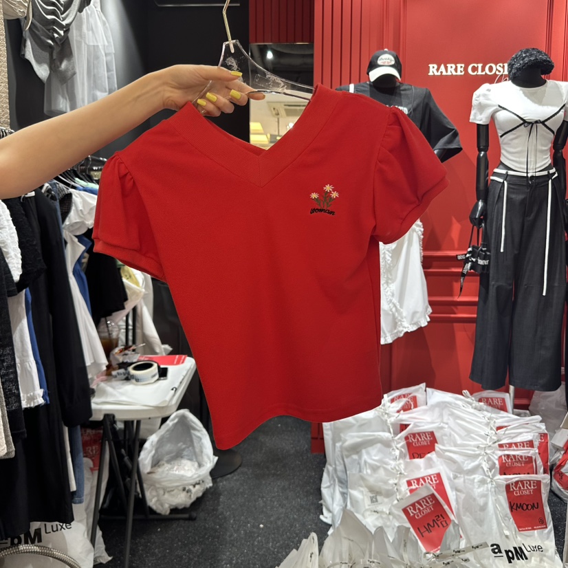 RARE CLOSET韓國直郵㊣東大門實拍女裝新款25春夏休閑推薦T恤RARE CLOSETT恤圖色2