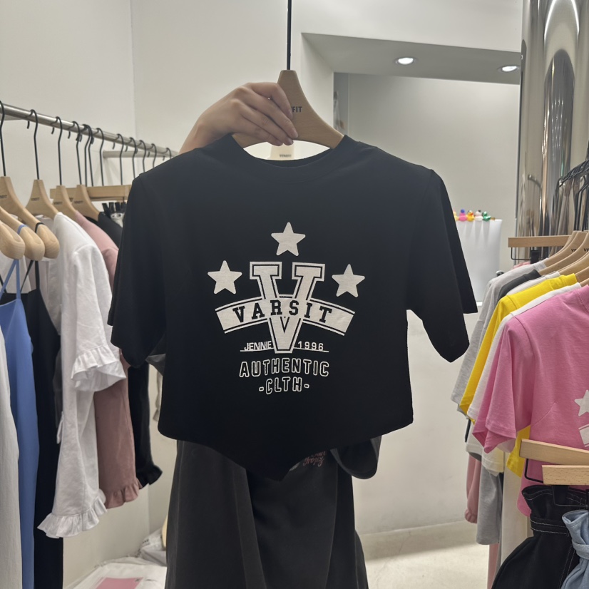 VENEFIT韓國直郵㊣東大門實拍女裝新款25春夏推薦熱賣人氣T恤VENEFIT/JENNIET恤圖色4