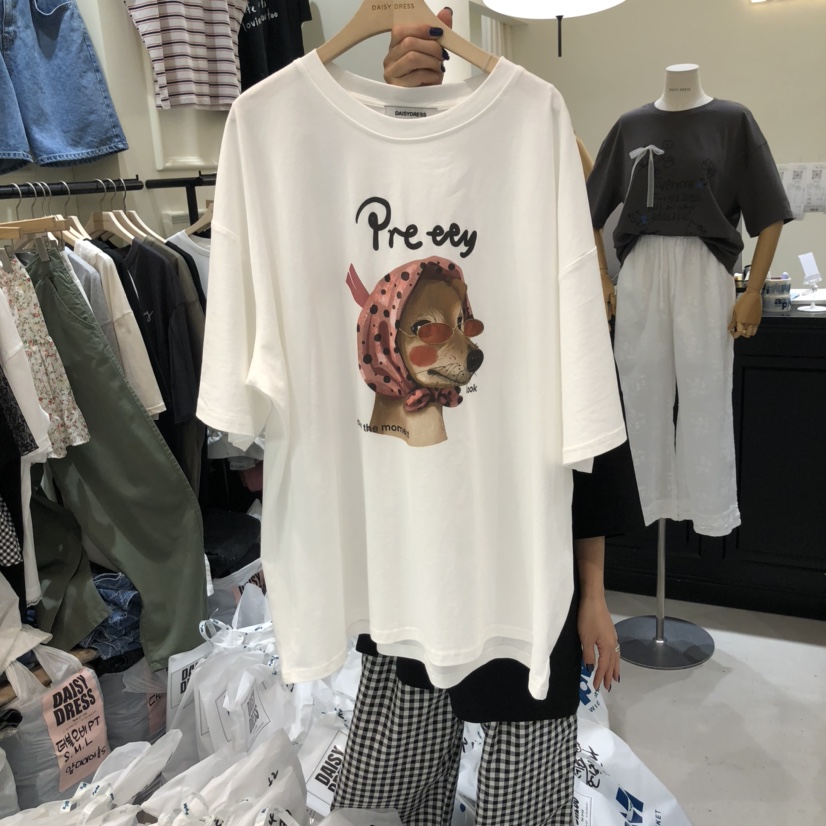 DAISY DRESS韓國㊣直郵東大門代購女裝新品25春夏熱賣休閑T恤DAISY DRESST恤圖色2