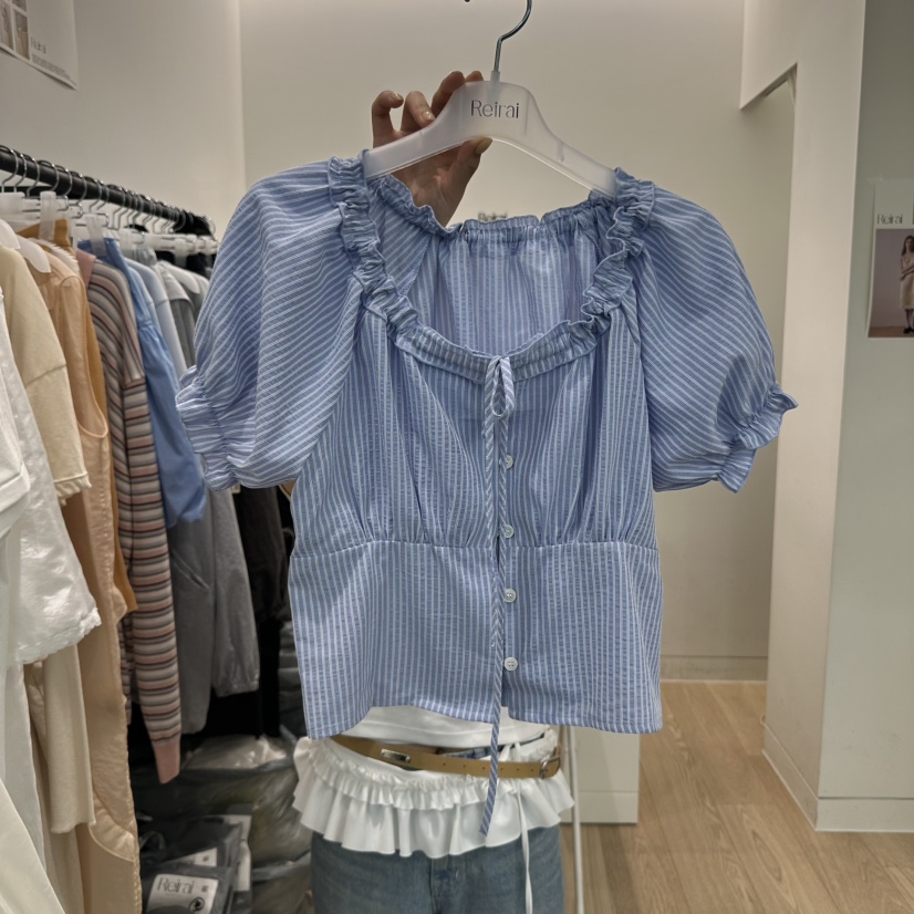 REIRAI直郵韓國代購㊣女裝新款休閑熱賣人氣時尚襯衫蕾絲衫Reirai襯衫/蕾絲衫