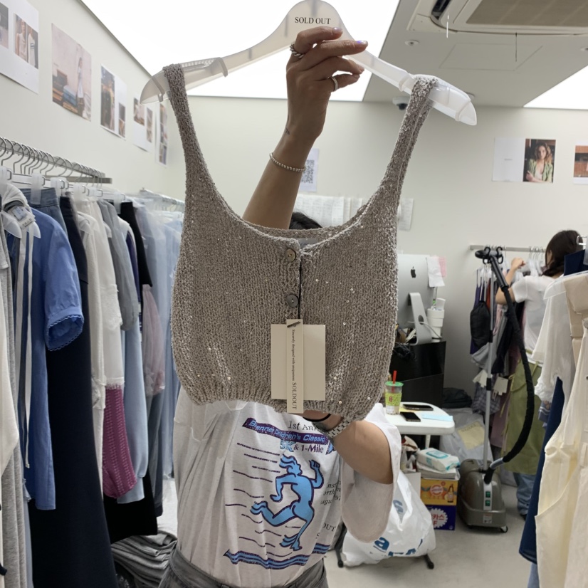 SOLD OUT韓國直郵㊣女裝新品時尚25春夏休閑人氣熱賣吊帶背心SOLD OUT吊帶/背心
