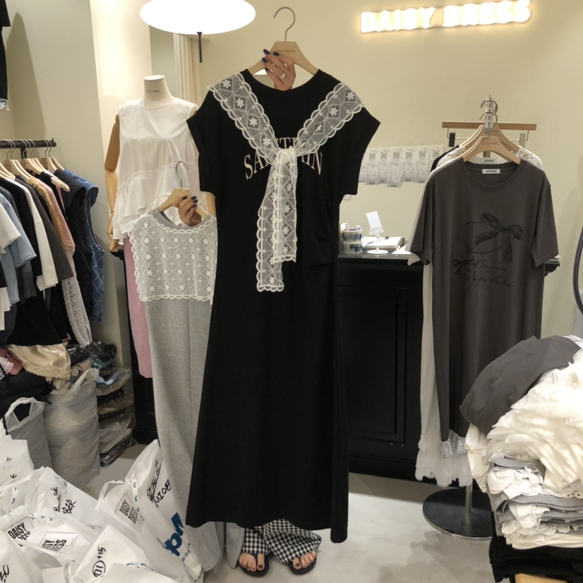 DAISY DRESS直郵韓國代購㊣女裝新款時尚熱賣連衣裙披肩套裝DAISY DRESS連衣裙圖色3