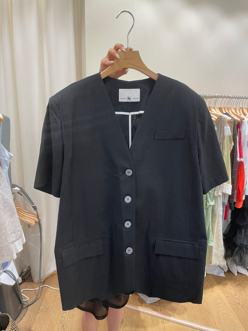 AUVERFIT直郵韓國代購㊣女裝新品25春夏人氣推薦時尚夾克亞麻AUVERFIT夾克圖色3
