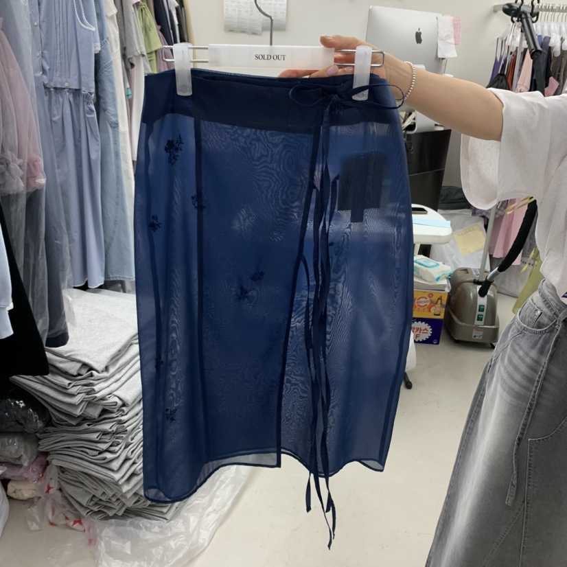 SOLD OUT韓國㊣直郵東大門代購女裝新品人氣半身裙中短裙刺繡SOLD OUT半身裙/中短裙圖色3
