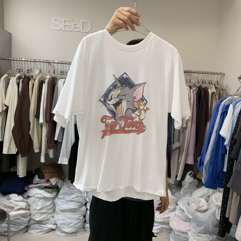 LEESEED-A韓國㊣直郵東大門代購女裝新品休閑時尚熱賣推薦T恤SEeD/LEESEEDT恤圖色2