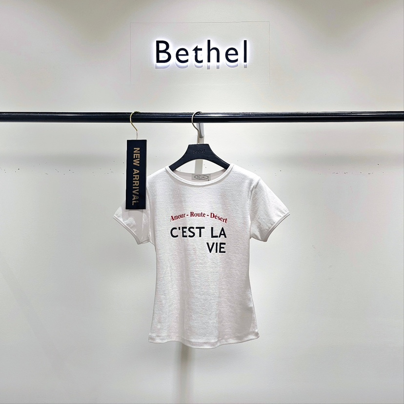 BETHEL韓國直郵㊣東大門實拍女裝新品熱賣人氣推薦25春夏T恤BETHELT恤