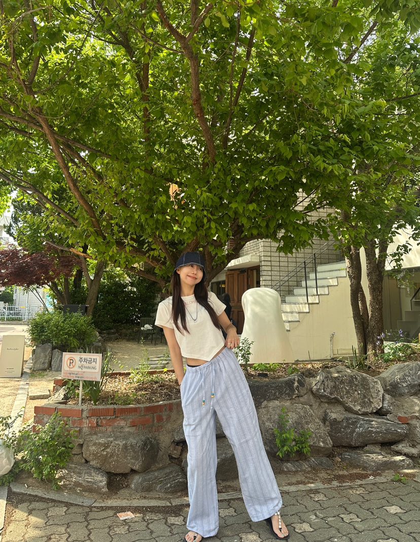 LUMIPLE韓國直郵㊣女裝新款人氣25春夏時尚推薦休閑褲亞麻布LUMIPLE休閑褲