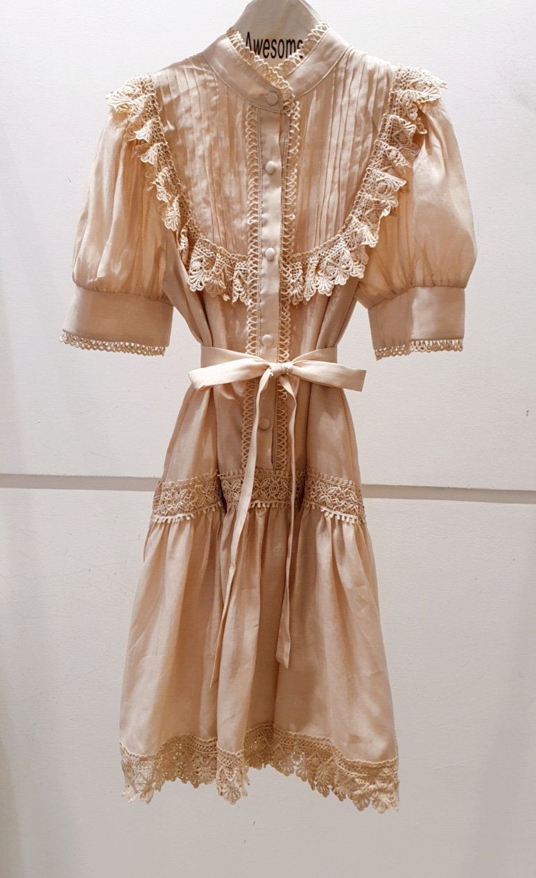 AWESOME-P韓國直郵㊣東大門實拍女裝新品人氣連衣裙含腰帶AWESOME-P連衣裙