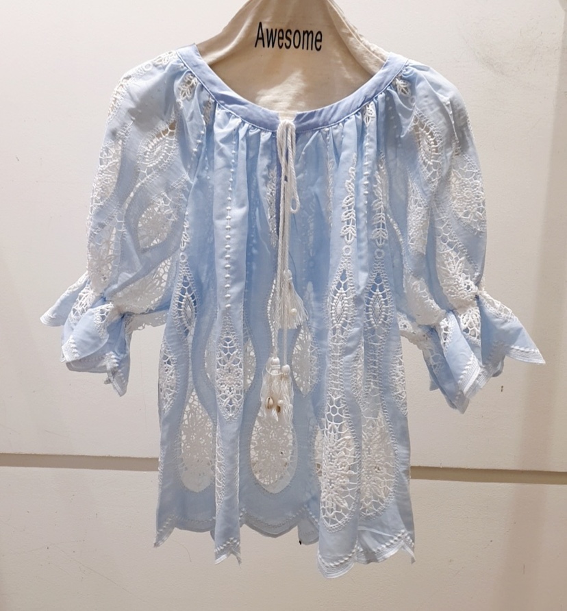 AWESOME-P韓國直郵㊣女裝新款推薦時尚25春夏熱賣襯衫蕾絲衫AWESOME-P襯衫/蕾絲衫圖色2