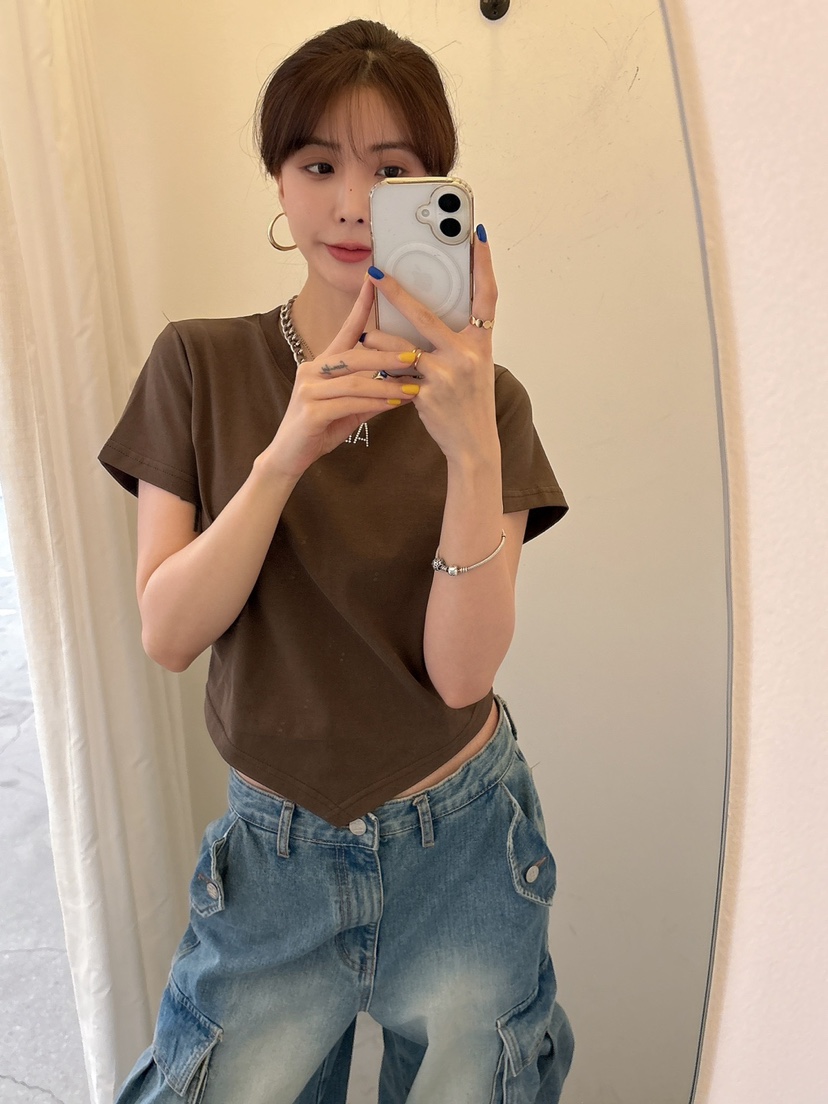 LUMIPLE韓國直郵㊣女裝新款推薦人氣時尚熱賣25春夏休閑T恤LUMIPLET恤