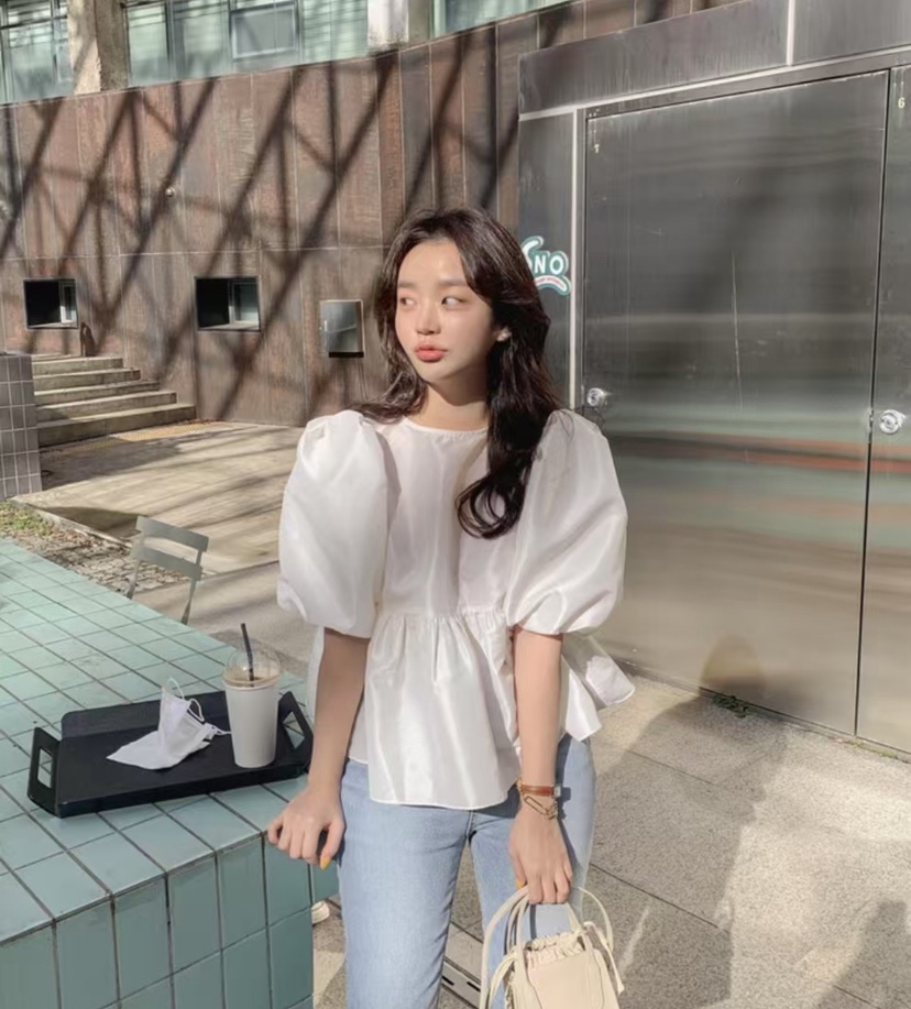 TRES BIEN直郵韓國代購㊣女裝新款推薦時尚休閑襯衫蕾絲衫TRES BIEN襯衫/蕾絲衫圖色2