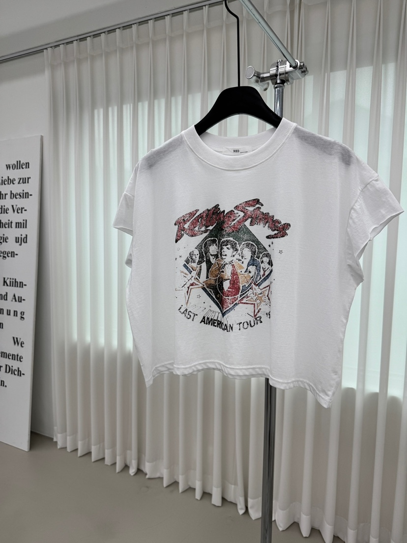 RED-A韓國㊣直郵東大門代購女裝新品推薦休閑人氣時尚25春夏T恤RED-AT恤