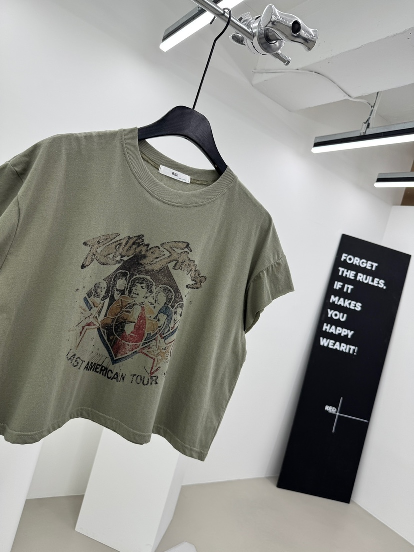 RED-A韓國㊣直郵東大門代購女裝新品推薦休閑人氣時尚25春夏T恤RED-AT恤圖色3