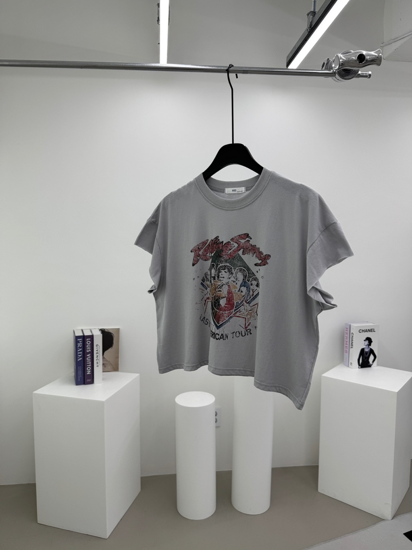 RED-A韓國㊣直郵東大門代購女裝新品推薦休閑人氣時尚25春夏T恤RED-AT恤圖色4