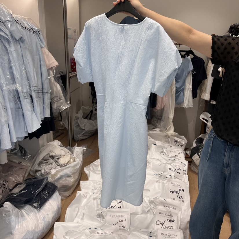BIEN GARDER韓國㊣直郵東大門代購女裝新品休閑連衣裙透視BIEN GARDER連衣裙