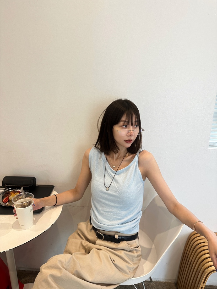 LUMIPLE韓國直郵㊣女裝新款休閑推薦25春夏熱賣人氣吊帶背心LUMIPLE吊帶/背心